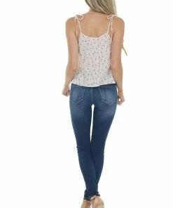 Entro Cherry Blossom Floral Print V Neck Tank Top Tops 21 Entro Cherry Blossom Floral Print V Neck Tank Top Tops