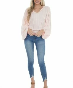 Eesome Tops Cherry Blossom Notch Neck Tassel Tie Woven Top 12 Eesome Tops Cherry Blossom Notch Neck Tassel Tie Woven Top