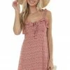 ANGIE Cherry Ditsy Floral Ruffle Strap Mini Dress Dresses