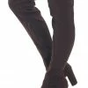 JP ORIGINAL CORP Chocolate Thigh High Knit Pointed Toe Boots