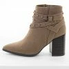 JP ORIGINAL CORP Coffee Strappy Studded Pointed Toe Booties 1 JP ORIGINAL CORP Coffee Strappy Studded Pointed Toe Booties