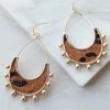 Fame Accessories Cognac Leopard Faux Fur Teardrop Earrings 2 Fame Accessories Cognac Leopard Faux Fur Teardrop Earrings