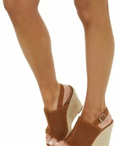 Shoe Shoe Train Shoes Cognac Square Laser Cut Out Espadrille Sling Back Wedges 16 Shoe Shoe Train Shoes Cognac Square Laser Cut Out Espadrille Sling Back Wedges