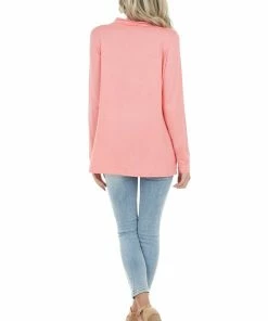 143 Story Coral Chest Cut Out Stretchy Knit Top With Long Sleeves Tops 26 143 Story Coral Chest Cut Out Stretchy Knit Top With Long Sleeves Tops