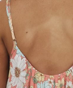 Sweet Lemon Coral Floral Sleeveless Open Back Maxi Dress Dresses 13 Sweet Lemon Coral Floral Sleeveless Open Back Maxi Dress Dresses