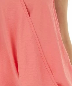 143 Story Coral Surplice Wrap Sleeveless Camisole