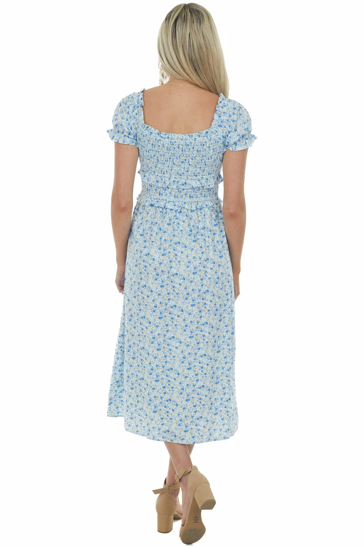 Lush Clothing Cornflower Blue Floral Off Shoulder Midi Dress Dresses 7 Lush Clothing Cornflower Blue Floral Off Shoulder Midi Dress Dresses