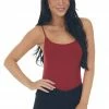 Nikibiki Tops Cranberry Seamless Long Cami Slip Tank 1 Nikibiki Tops Cranberry Seamless Long Cami Slip Tank