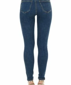 Special A Dark Vintage Wash High Rise Distressed Skinny Jeans