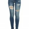 Special A Dark Vintage Wash High Rise Distressed Skinny Jeans