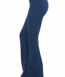 Cello Jeans Dark Wash High Rise Front Seam Flare Jeggings