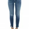 KanCan Dark Wash High Rise Split Hem Skinny Jeans Bottoms