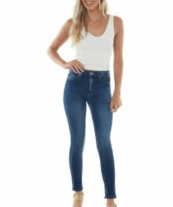 KanCan Dark Wash High Rise Super Skinny Fit Jeans Bottoms
