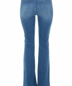 JellyJeans Bottoms Dark Wash Mid Rise Denim Flare Jeggings