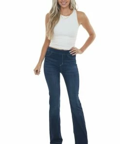 Cello Jeans Dark Wash Stretchy High Rise Flare Jeggings Bottoms