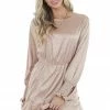 She + Sky Dresses Dusty Blush Cheetah Print Long Sleeve Mini Dress With Pleats 2 She + Sky Dresses Dusty Blush Cheetah Print Long Sleeve Mini Dress With Pleats