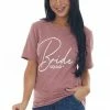 Blume+Co Dusty Rose 'Bride Squad' Script Graphic Tee