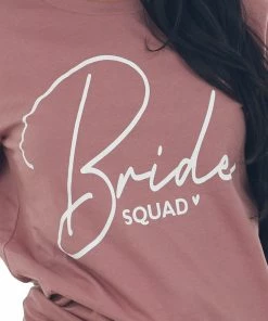 Blume+Co Dusty Rose 'Bride Squad' Script Graphic Tee