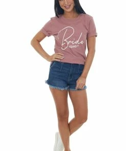 Blume+Co Dusty Rose 'Bride Squad' Script Graphic Tee