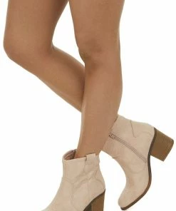 Chinese Laundry Faded Blush Snake Texture Western Style Booties