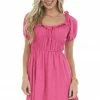 143 Story Faded Magenta Ruffle Detail Woven Short Dress Dresses 1 143 Story Faded Magenta Ruffle Detail Woven Short Dress Dresses