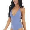 Dippin Daisy's Faded Violet One Piece Swimming Suit With Ladder Side Detail Accessories