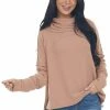 Blue B Tops Ginger Cowl Neck Long Sleeve Brushed Knit Top