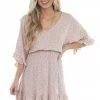Ces Femme Dusty Blush Ditsy Floral Tiered Ruffled Short Dress Dresses 2 Ces Femme Dusty Blush Ditsy Floral Tiered Ruffled Short Dress Dresses