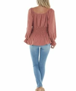 Hailey & Co Ginger Square Neck Eyelet Lace Long Sleeve Top Tops 21 Hailey & Co Ginger Square Neck Eyelet Lace Long Sleeve Top Tops