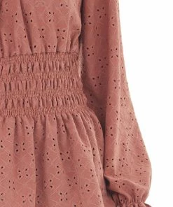 Hailey & Co Ginger Square Neck Eyelet Lace Long Sleeve Top Tops 22 Hailey & Co Ginger Square Neck Eyelet Lace Long Sleeve Top Tops