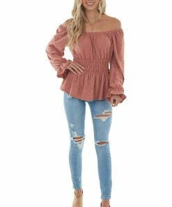 Hailey & Co Ginger Square Neck Eyelet Lace Long Sleeve Top Tops 19 Hailey & Co Ginger Square Neck Eyelet Lace Long Sleeve Top Tops