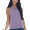 HYFVE Grape Vintage Wash Crew Neck Knit Tank Top Tops 2 HYFVE Grape Vintage Wash Crew Neck Knit Tank Top Tops
