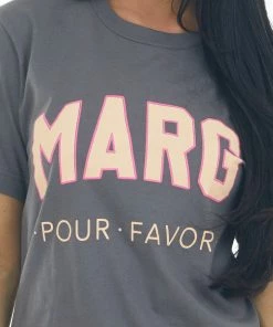 Blume+Co Tops Graphite 'Marg Pour Favor' Graphic Tee 17 Blume+Co Tops Graphite 'Marg Pour Favor' Graphic Tee