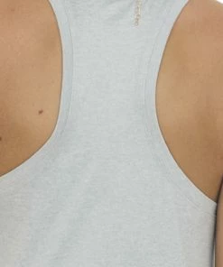 HYFVE Tops Grey Melange Racerback Knit Tank Top