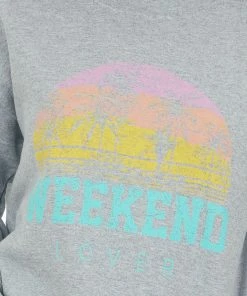 Blume+Co Tops Grey 'Weekend Lover' Sunset Graphic Sweatshirt
