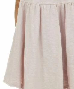 Easel Hazy Blush Melange Raw Edge High Low Hem Top Tops