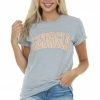 Blume+Co Heather Grey 'Georgia' Graphic Tee Shirt Tops
