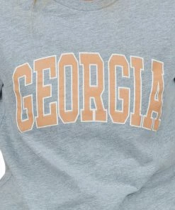 Blume+Co Heather Grey 'Georgia' Graphic Tee Shirt Tops 13 Blume+Co Heather Grey 'Georgia' Graphic Tee Shirt Tops