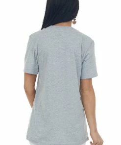 Blume+Co Heather Grey 'Florida' Graphic Tee Shirt Tops