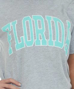 Blume+Co Heather Grey 'Florida' Graphic Tee Shirt Tops