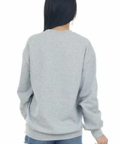 Blume+Co Tops Heather Grey 'Route 66' Graphic Sweatshirt