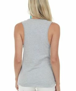 Blume+Co Heather Grey 'Salty But Sweet' Graphic Tank Top 16 Blume+Co Heather Grey 'Salty But Sweet' Graphic Tank Top