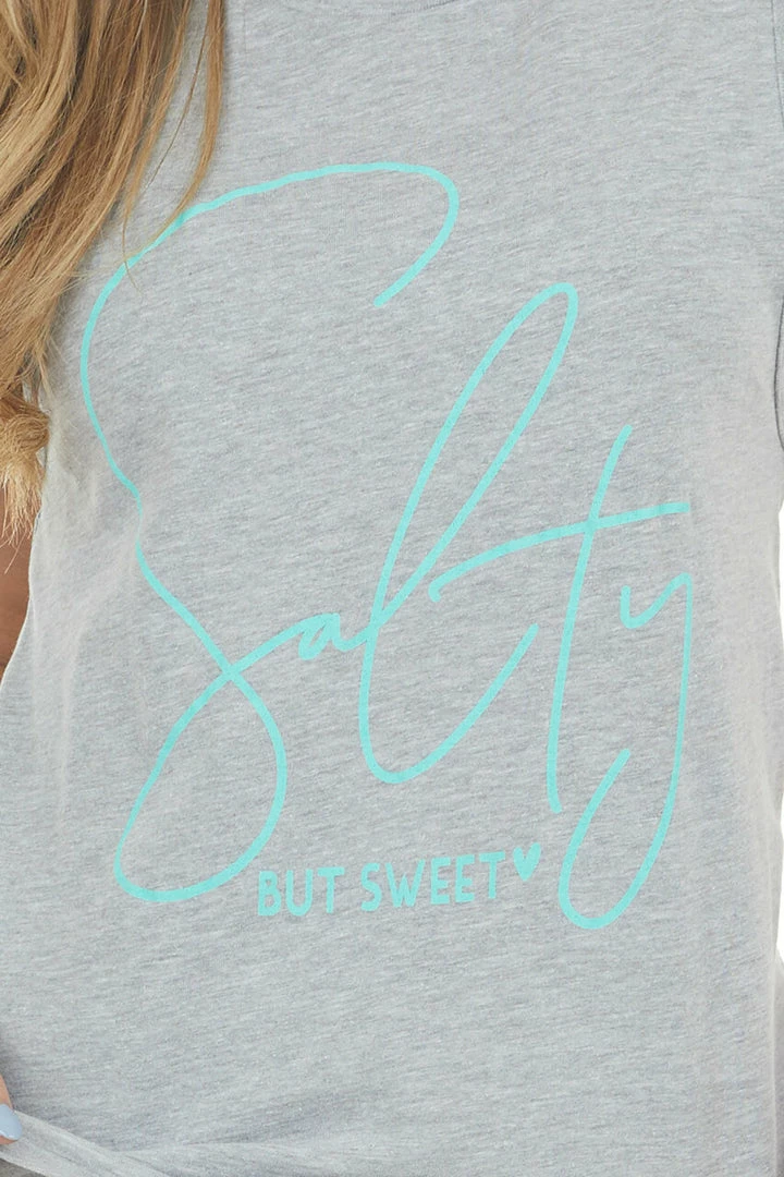 Blume+Co Heather Grey 'Salty But Sweet' Graphic Tank Top 10 Blume+Co Heather Grey 'Salty But Sweet' Graphic Tank Top