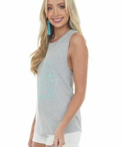 Blume+Co Heather Grey 'Salty But Sweet' Graphic Tank Top 15 Blume+Co Heather Grey 'Salty But Sweet' Graphic Tank Top