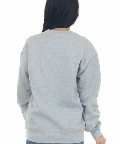 Blume+Co Heather Grey 'Salty' Graphic Sweatshirt