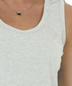 143 Story Heather Grey Scoop Neck Stretchy Knit Tank Top 13 143 Story Heather Grey Scoop Neck Stretchy Knit Tank Top