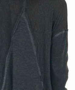 Umgee Heathered Black Knit Top With Ribbed Knit Details 25 Umgee Heathered Black Knit Top With Ribbed Knit Details