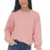 HYFVE Tops Heathered Punch Long Sleeve Knit Sweatshirt