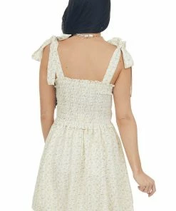 Entro Honeysuckle Ditsy Floral Bubble Hem Mini Dress