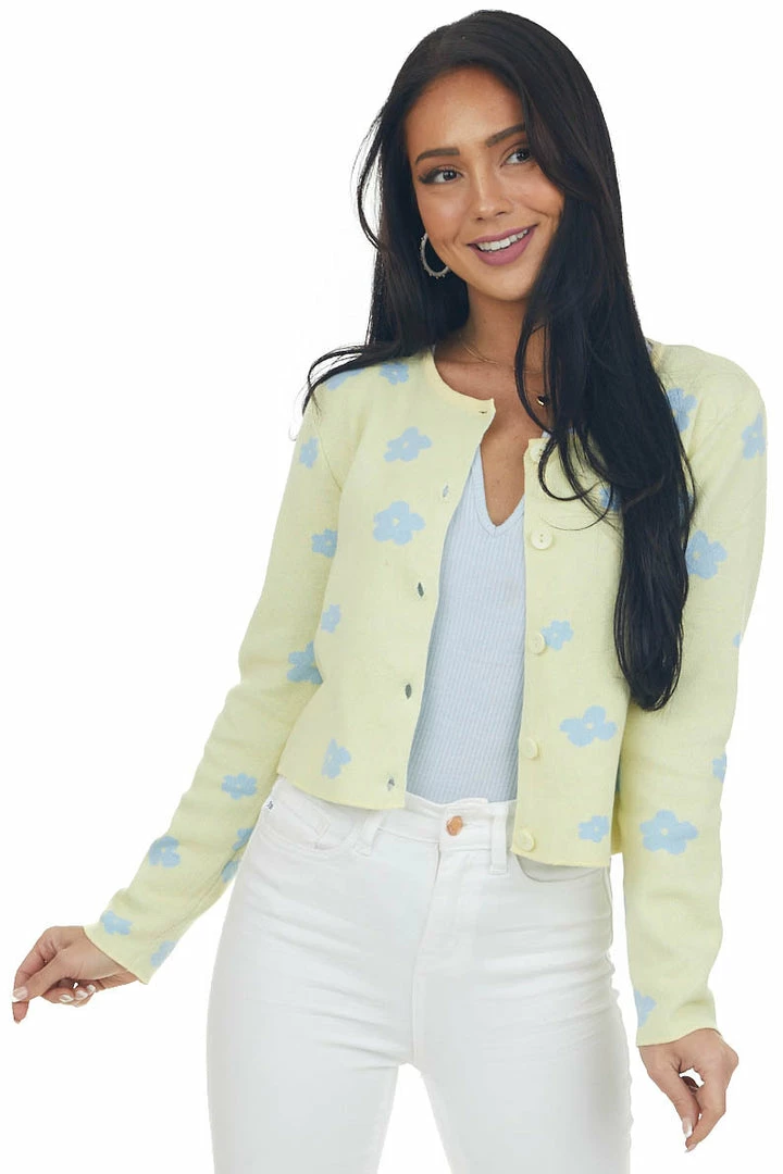 LE LIS Honeysuckle Flower Print Button Up Cardigan 5 LE LIS Honeysuckle Flower Print Button Up Cardigan